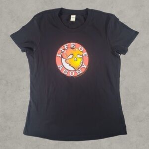 Vintage Life Of Agony Shirt Womens Large Black Y2K 2004 Hardcore Band Metal Tour